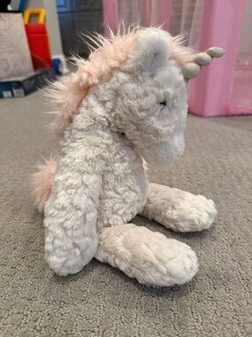 Mary Meyer Plush White & Pink Unicorn Stuffed Toy - Soft Cuddly Companion